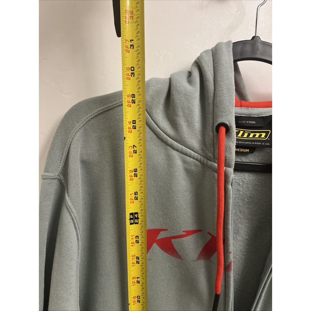 3708-000-130-647 KLIM SHADOW ZIP UP HOODIE MENS MEDIUM GRAY - Picture 3 of 7